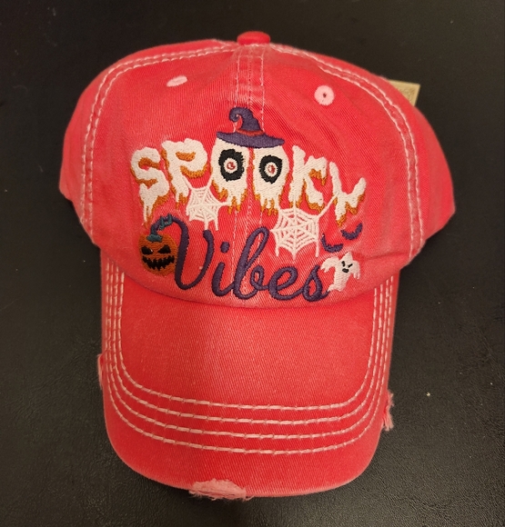 KBETHOS Accessories - Spooky Vibes Halloween Cap - Salmon Color